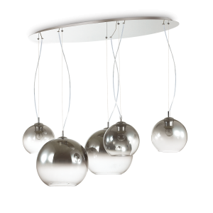 NEMO SOSPENSIONE 5 LUCI CROMO SFUMATO  IP20