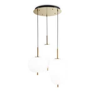 UMILE SP1 LAMPADARIO 3 LUCI IN VETRO 3000K IP201